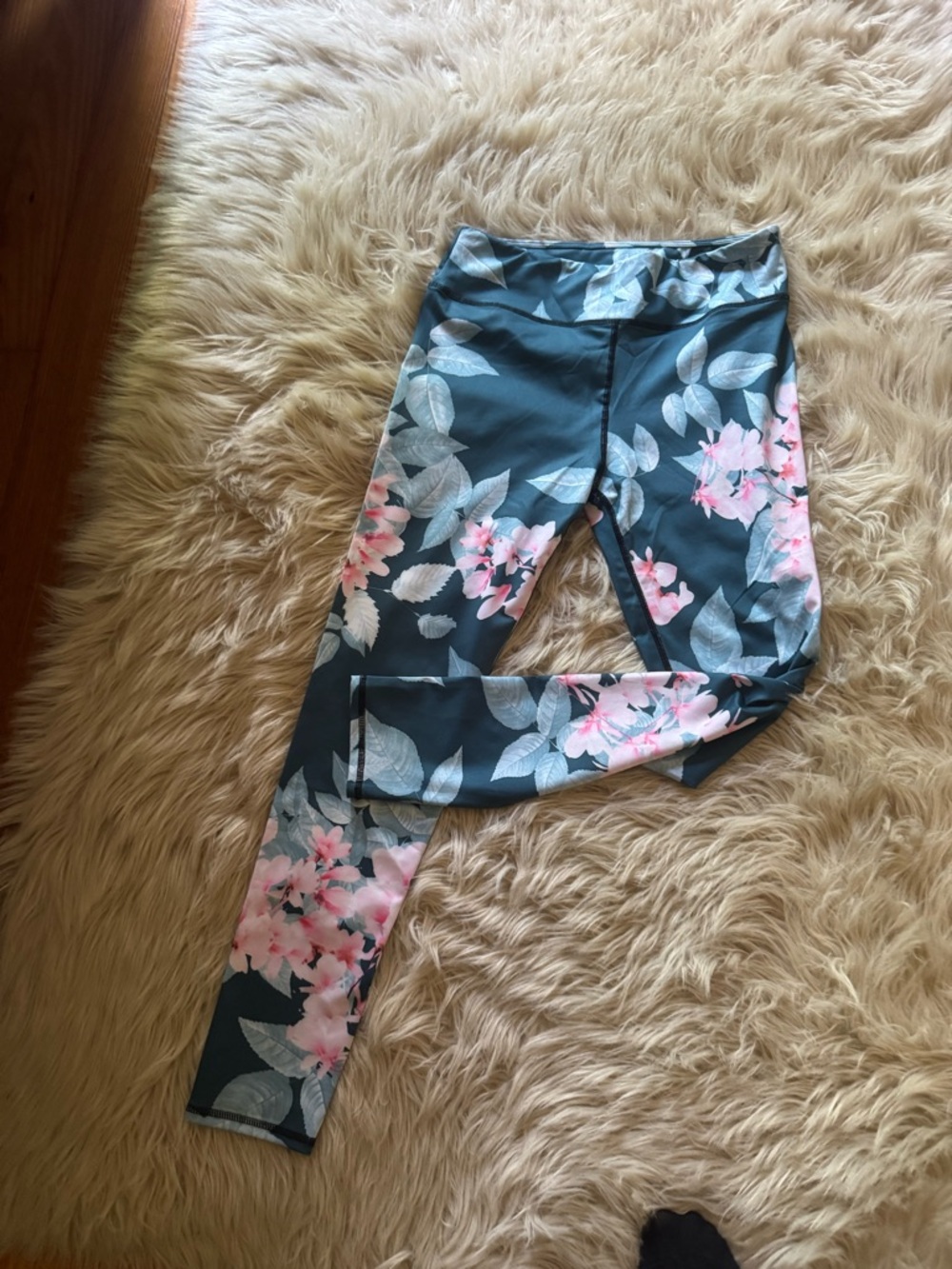 Hayden Floral Leggings in Teal and Pink